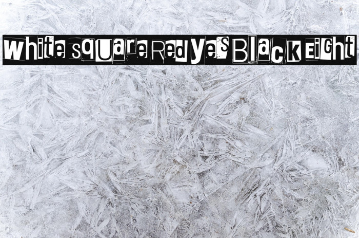 White Square Red Yes Black Eight Example 3