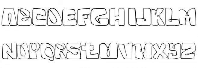 White Squared Schriftart Groß