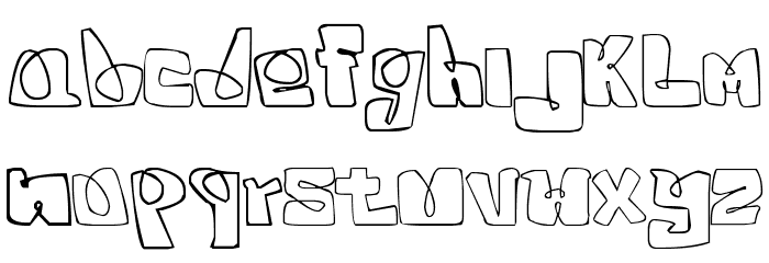 White Squared Font LOWERCASE
