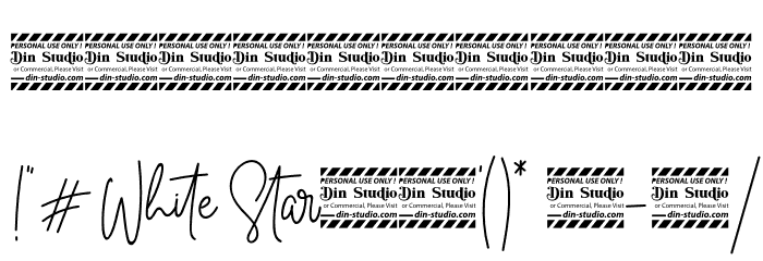 White Star Personal Use Font OTHER CHARS