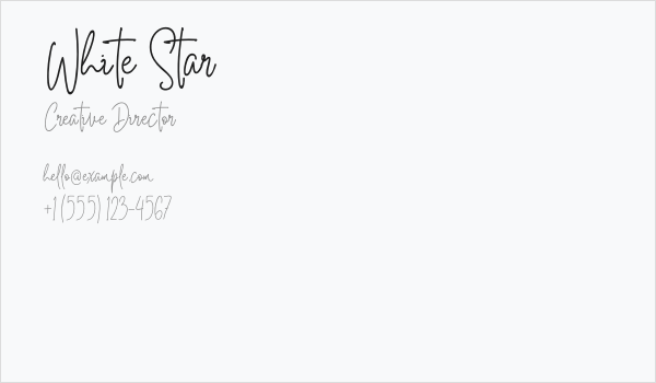 White Star Business Card