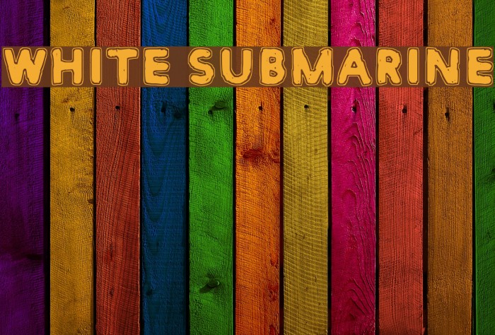 White Submarine Font examples