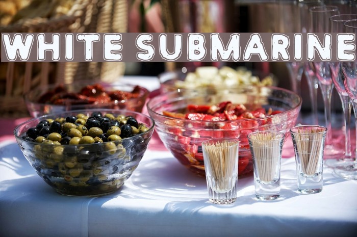 White Submarine Font examples