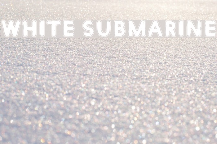 White Submarine Font examples