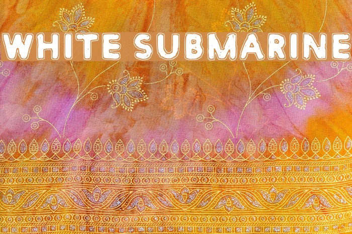 White Submarine Font examples