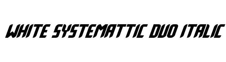 White Systemattic Duo Italic  免费字体下载
