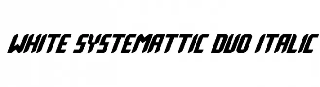 White Systemattic Duo Italic  नि: शुल्क फ़ॉन्ट्स डाउनलोड