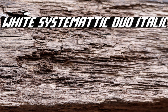White Systemattic Duo Italic Example 1