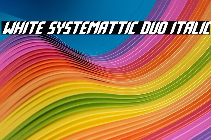 White Systemattic Duo Italic Example 3