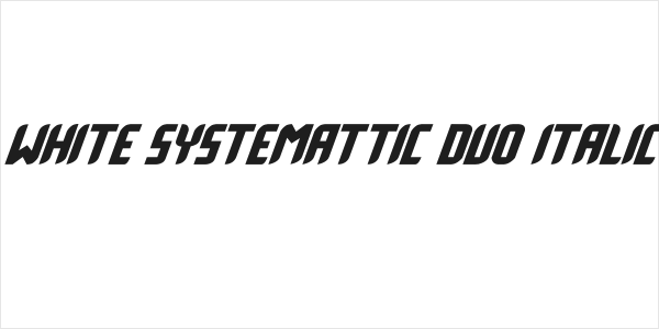 White Systemattic Duo Italic Logo
