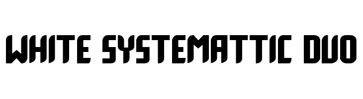 White Systemattic Duo  フリーフォントのダウンロード