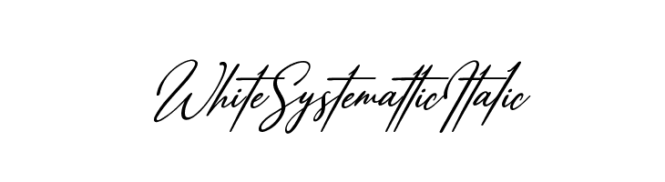 White Systemattic Italic  フリーフォントのダウンロード