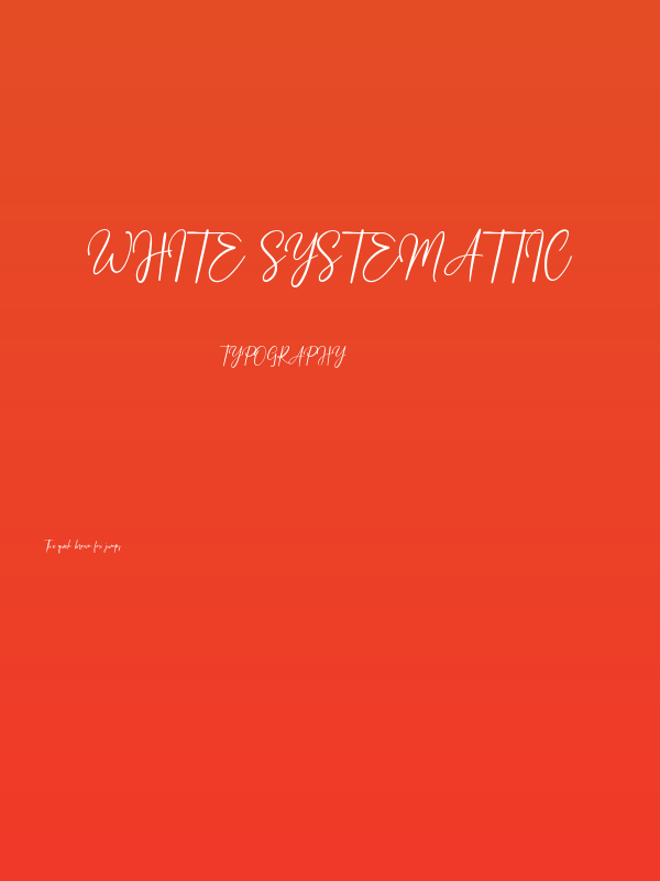 White Systemattic Poster