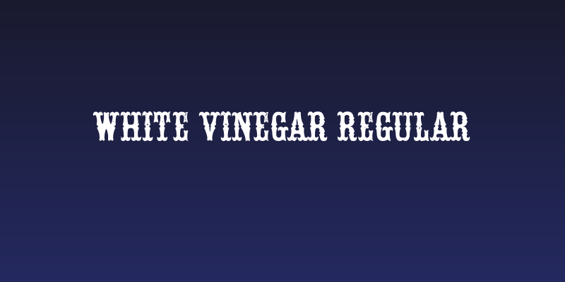 White Vinegar Regular Social Header