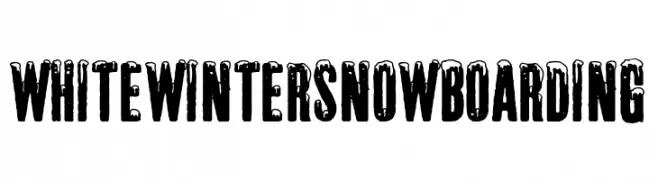 White Winter Snowboarding  Frei Schriftart Herunterladen