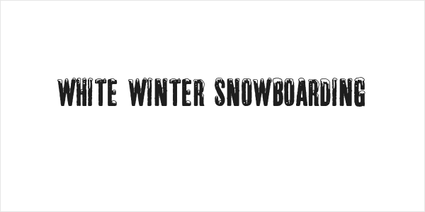 White Winter Snowboarding Logo