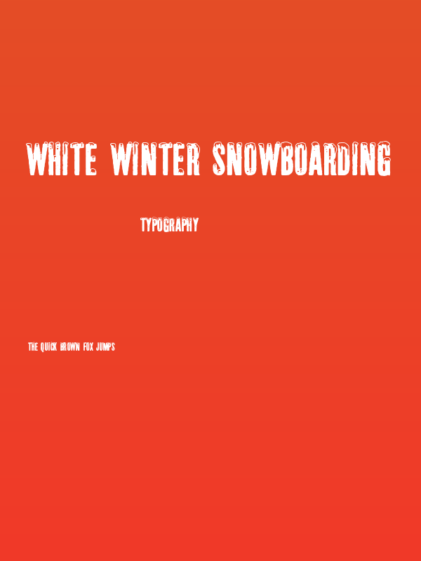White Winter Snowboarding Poster
