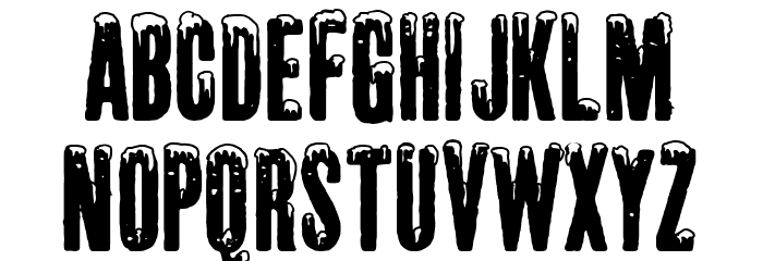 White Winter Snowboarding Font LOWERCASE