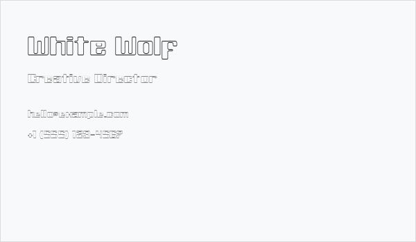 White Wolf Business Card