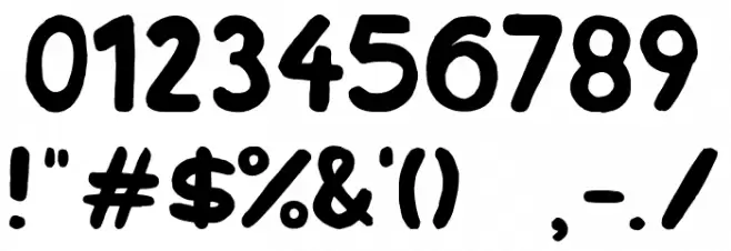 White Wood Font OTHER CHARS