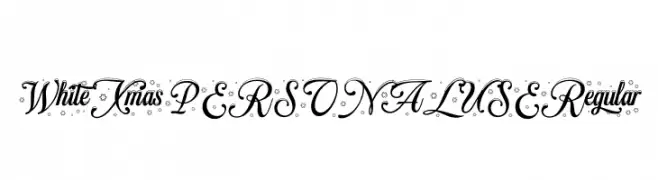 White Xmas PERSONAL USE Regular  font caratteri gratis