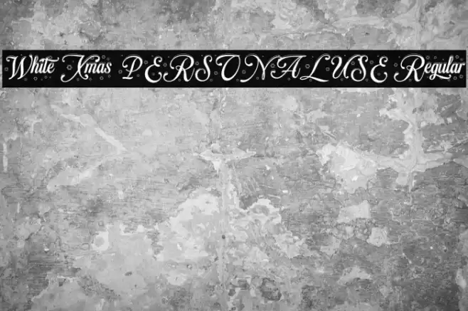 White Xmas PERSONAL USE Regular Font examples