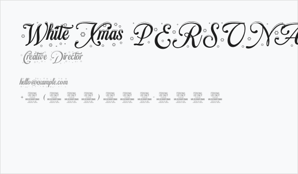 White Xmas PERSONAL USE Regular Business Card