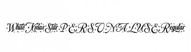White Xmas Star PERSONAL USE Regular  Frei Schriftart Herunterladen