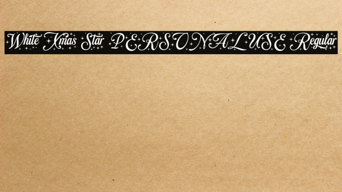White Xmas Star PERSONAL USE Regular Example 1
