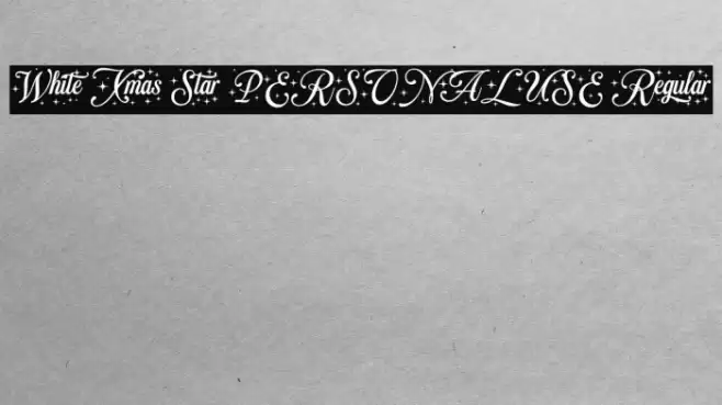 White Xmas Star PERSONAL USE Regular Font examples