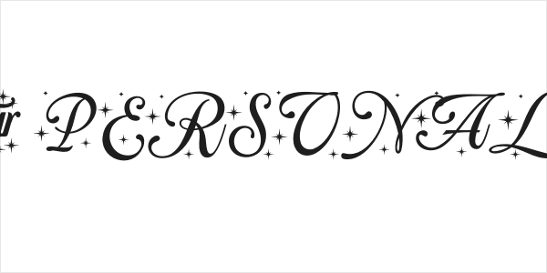 White Xmas Star PERSONAL USE Regular Logo