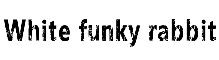White funky rabbit Font