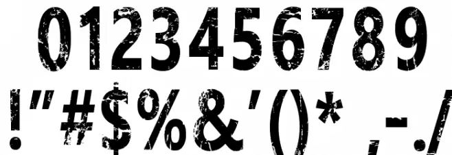 White funky rabbit Font OTHER CHARS