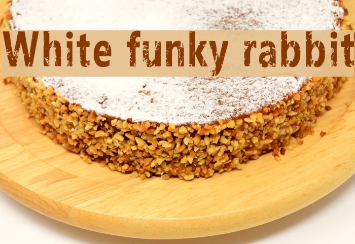 White funky rabbit फ़ॉन्ट examples