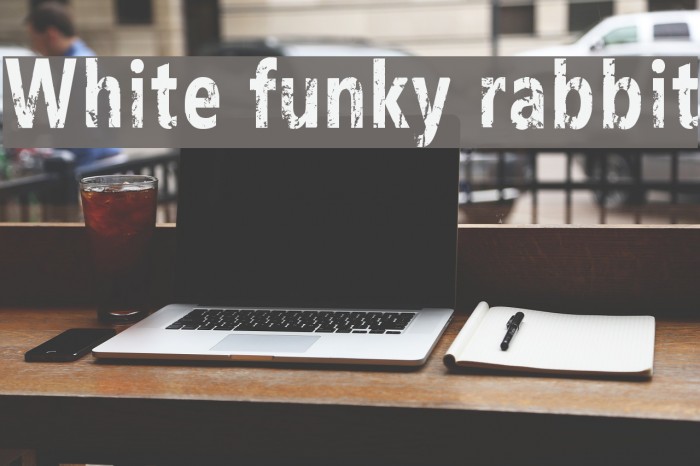 White funky rabbit फ़ॉन्ट examples