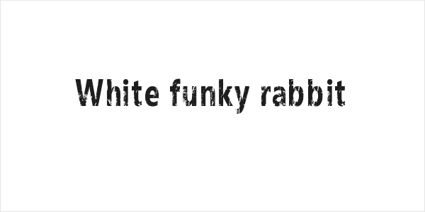 White funky rabbit Logo