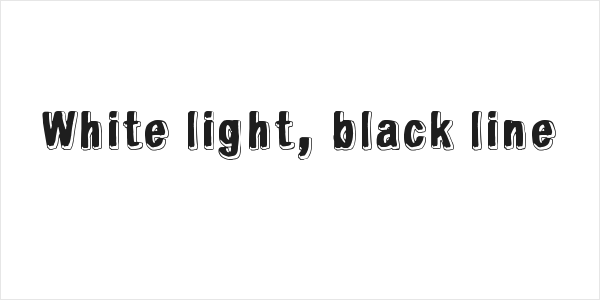 White light, black line Logo