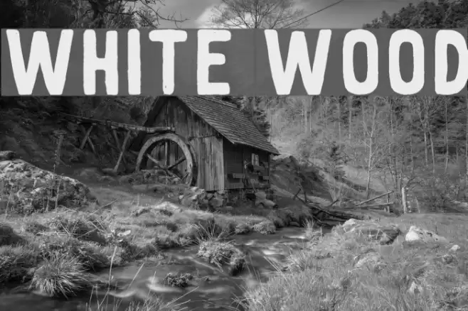 White wood Font examples