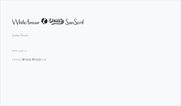 WhiteAmour-SanSerif Business Card