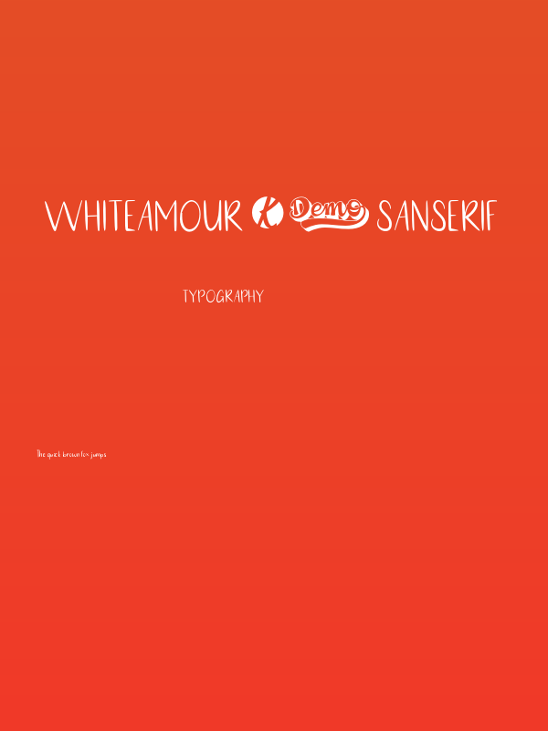 WhiteAmour-SanSerif Poster