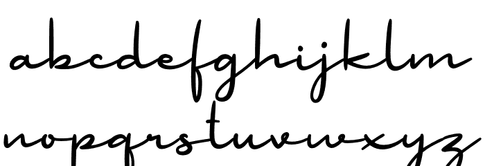 WhiteAmour-Script Font LOWERCASE
