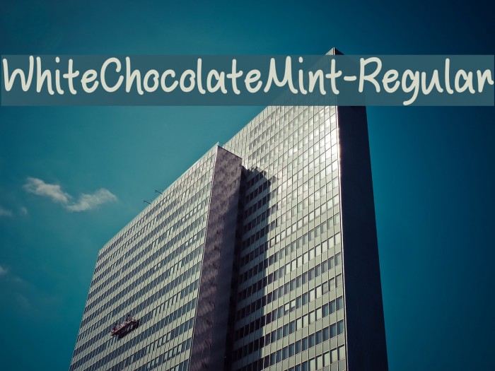 WhiteChocolateMint-Regular Font examples