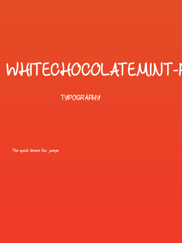 WhiteChocolateMint-Regular Poster