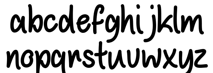 WhiteChocolateMint-Regular Font LOWERCASE