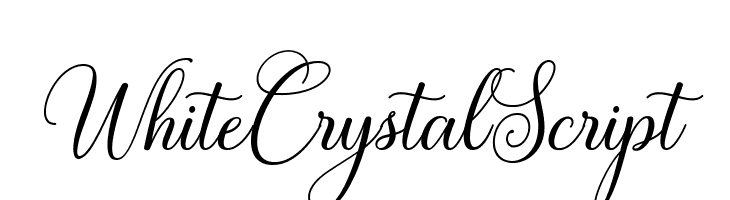 WhiteCrystalScript  नि: शुल्क फ़ॉन्ट्स डाउनलोड