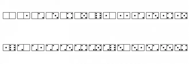 WhiteDominoes Fonte MAIÚSCULAS