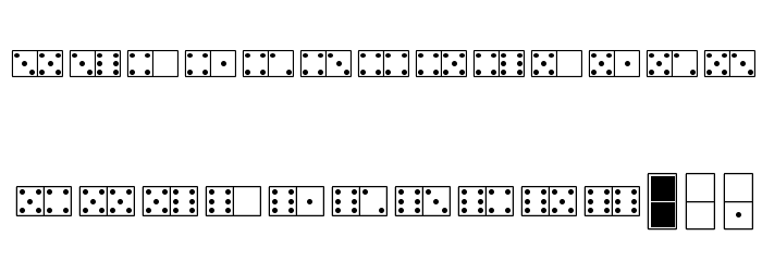 WhiteDominoes Font LOWERCASE