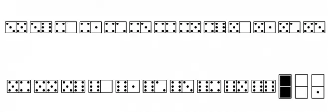 WhiteDominoes Caratteri MINUSCOLO