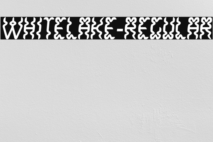 WhiteLake-Regular Font examples