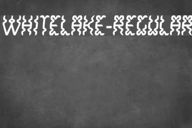 WhiteLake-Regular Font examples